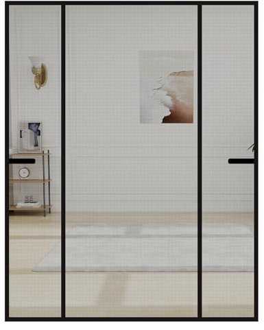 LALAGO Puerta Magnética, 170x210cm, Se Cierra Automáticamente, Mosquitera Puerta Magnetica, Doble Apertura Lateral Mosquitera Puerta Corredera, Cortinas Mosquiteras para Puertas, Ventanas, Balcón