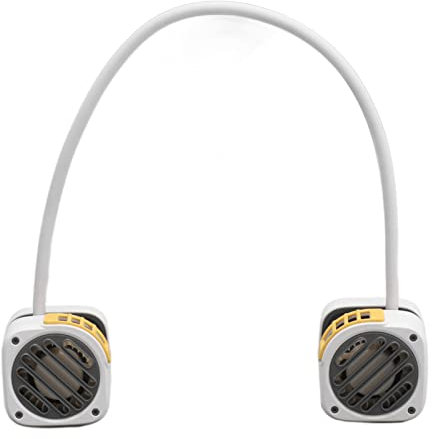 TOPINCN Portable Neck Fan Rechargeable Neck Hanging Fan, Turbo Wind Design, Metal Electric Cylinder, 3 Speeds Small Wearable Fan for Outdoor Sports, Home Cooking