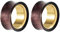 VARKAGE Tunnel Holz 10mm Edelstahl Gold Ohr Tunnel Set Plug Piercing Jewellery Frauen Männer 2pcs