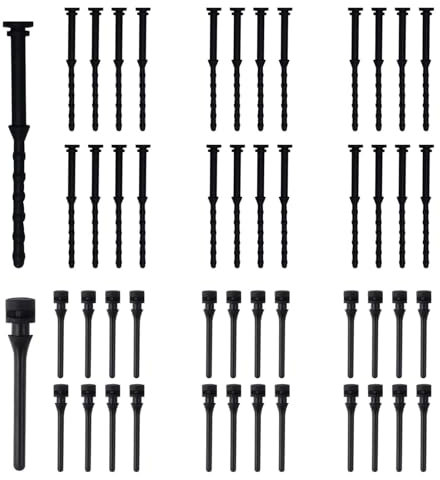 Raheem 50Pcs Computer Screws PC Fan Screws Rubber Computer Cooling Fans Mount Screw 43mm/1.69inch&65mm/2.56inch CPU Fan Mounting Pin Rivet Reducing Noise Anti-Vibration