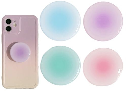 JNGTKL 4 Pcs Multi-Functional Phone Grip Stand, Gradient Cell Phone Holder, For Smartphones & Tablets, Pop Socket, Ergonomic Design, TPU Material