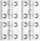 sourcing map 4Pcs Adjustable 180 Degree Hinges, 40mmx40mm Zinc Alloy Locking Leaf Table Hinges, Bifold Door Drop Leaf Hinge for Wooden Box Dining and Table Cabinets, Bright Light