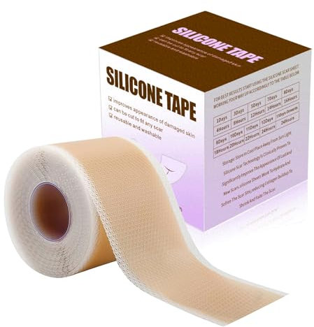 Nastro per cicatrici in silicone traspirante, adattamento flessibile per aree articolari e cicatrici chirurgiche, fogli di cicatrice impermeabili, 4x300cm