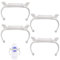 BOXOB 4stk Babyflaschengriffe für Lansinoh-Flaschen, Ergonomische Flaschenhalter Kompatibel mit Lansinoh-Babyflaschen mit 5oz und 8oz für Neugeborene, BPA-Frei (Weiß)