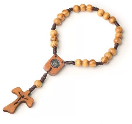 LAOYEFACAI Hölz Kreuz Rosenkranz Katholisch Mit Garnbeutel Erstkommunion Geschenke Mädchen Taufe Deko Kruzifix Geschenke Zur Kommunion Junge Moderne Kreuze Für Das Tägliche Gebet