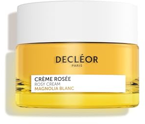 Decléor Rosy Cream White Magnolia 50ml – Straffende Tagescreme mit Rosigen Pigmenten, Glättet Falten, Verbessert Hautdichte und Enthüllt einen Strahlenden, Gesund Aussehenden Teint