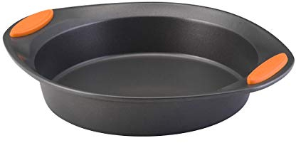 Rachael Ray Yum -o! Backform mit Griffen, antihaftbeschichtet, rund, 22,9 cm, Grau