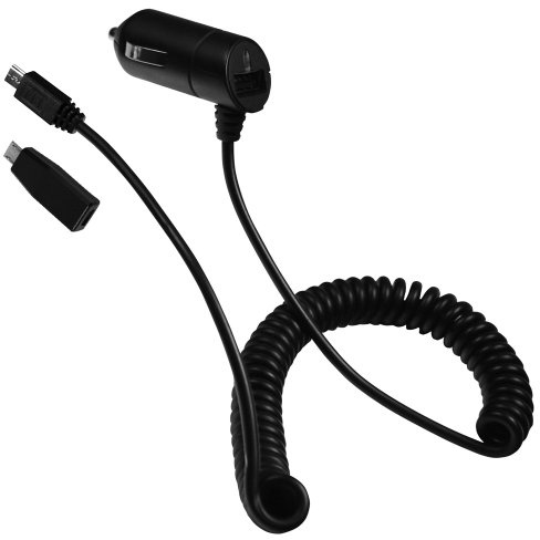 Fontastic Kfz-Ladekabel Nano Connect Micro/USB 1A schwarz inklusive MiniUSB Adapter (LAUNAC1-7)