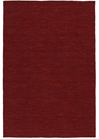 RugVista Handloom Flat Teppich, 300 x 400 cm, Dunkel Rot