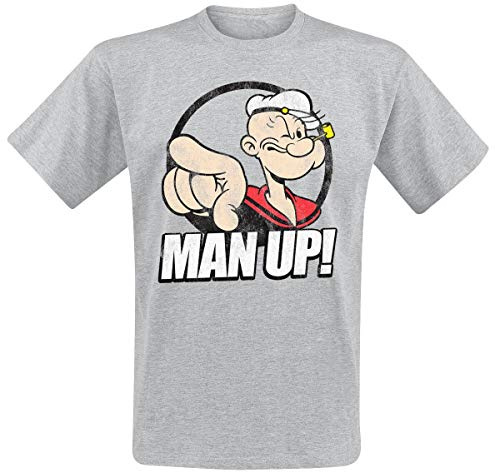 Popeye Man Up! T-Shirt grau meliert L
