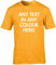 Hippowarehouse Personalised T-Shirt UK Unisex Short Sleeve Printed Text Image Photo Mens Womens Funny (Specific Size Guide in Description) Gold