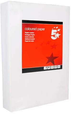 5 Star Office Coloured Copier Paper Multifunctional Ream-Wrapped 80gsm A4 Light Cream [500 Sheets]