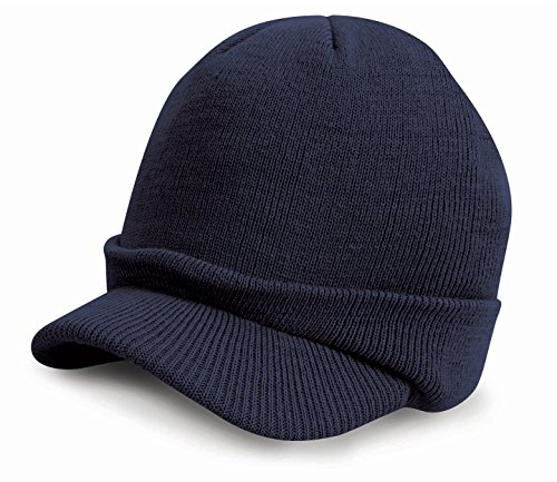 noTrash2003 Strickmütze mit Schirm Wollmütze gestrickte Mütze Wintermütze mit Schild Skimütze Snowboardmütze Damenmütze Herrenmütze Winterstrickmütze Strickmützen Wollmützen