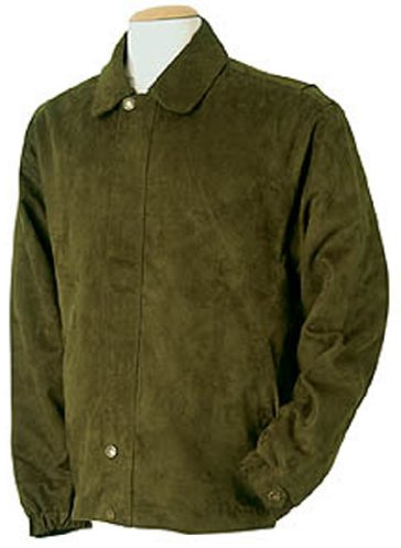 Monterey Club Men's Microfiber Suede Full Zip Jacket #1717 (Loden, Small)