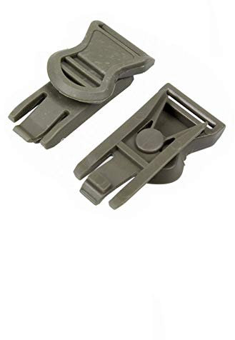 H World Shopping Schnallen-Dreh-Clips für Brillen, 19 mm, Helm-Seitenschiene, Schnell, ACH Mich, Maritim FG