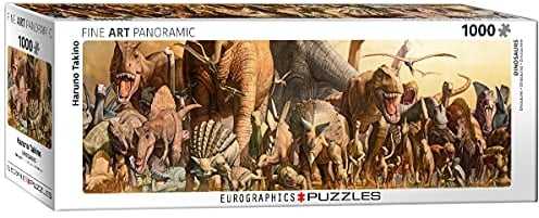 EuroGraphics 1000 Teile Panorama - Dinosaurier Collage, mehrfarbig, 6010-4650