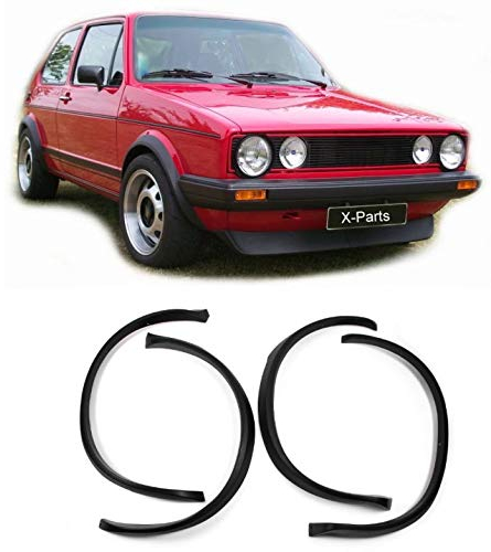X-Parts Kotflügelverbreiterungen VW Golf 1 GTI Optik, Schwarz, Kunststoff, Auto, 4er Set (2x vorne + 2x hinten), 1099248