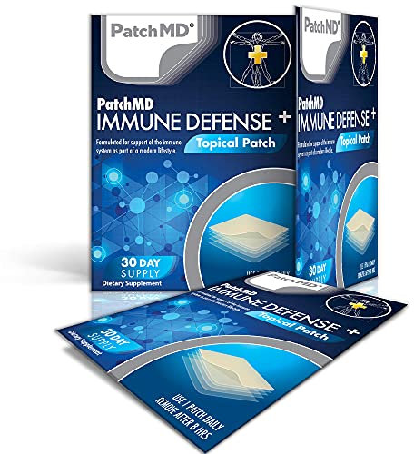 PatchMD Immune Defense Plus™ 30 Daily Topical Patches. 100% Natural & Vegan. Allergy & Filler Free. High Absorption and More bioavailable. Suitable for Sensitive stomachs & bariatric.