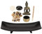 Tabletop Buddha Statue Startseite Zen Garden Buddhismus Candlestick Räucherstäbchen Halter Zen Garten Sand Meditation