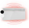 Klarstein Hot Spot Slimcurve - Stufa a Parete, Riscaldatore con Termostato, Stanze fino a 40 m², 80 x 40 cm, 1000/2000 Watt, Temperatura Impostabile da 5 a 40 °C, Bianco Fumo