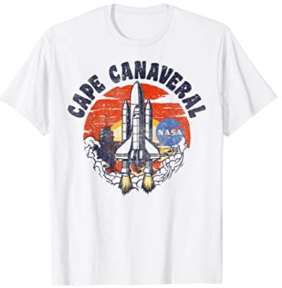 NASA Cape Canaveral Shuttle Lift Off Sunset Poster T-Shirt