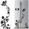 VINFUTUR 2pcs Pegatinas Pared Decorativas Autoadhesivo Vinilos Pared Negro Pegatinas de Pared Flores y Mariposa Wall Stickers para Decoración Dormitorio Hogar Oficina