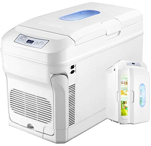 Frigo RéFrigéRateur Congelateur Glaciere Mini Réfrigérateur 12V-24V / 220V-240V de voiture réfrigérateur de voiture Cooler Box double usage chaud/froid Portable IceBox Petit congélateur, Blanc-35L