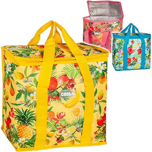 alles-meine.de GmbH große Kühltasche & Warmhaltetasche/Thermotasche Farb & Größenwahl isoliert - 16 Liter - Blumen & Blüten - bunt - Einkaufstasche/Einkaufskorb - faltbar..