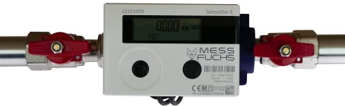 Mess-Fuchs Wärmezähler SensoStar E Qn 1,5 m³/h, Baulänge 110 mm Eichung 2025 mit Einbausatz 3/4 Zoll