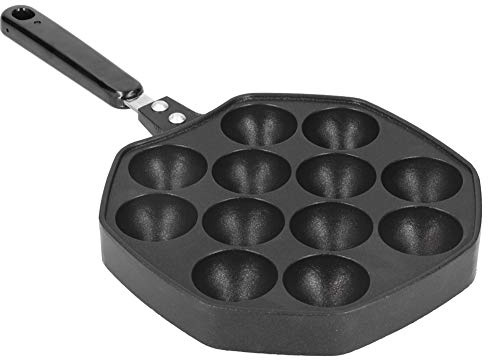 Poêle Takoyaki à 12 cavités, mini poêle à crêpes en aluminium poêle à crêpes à fond plat Pots à œufs de Hambourg antiadhésifs pour gâteau de cuisson de cuisine