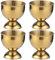 PULABO Set of 4 Stainless Steel Egg Tray Egg Holder Stand Hard and Soft Boiled Egg Cups Set for Home Restaurant (Golden) Convenient and clever