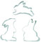 BekkiB 8807243-3er-Set Osterhase - Ausstecher aus Edelstahl in Form von 3 niedlichen Hasen für Ostern