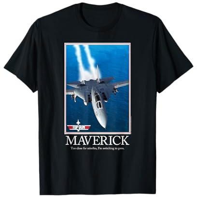 Top Gun Maverick Motivational Poster with Jet Action Movie T-Shirt