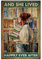 Metall-Blechschild New Librarian and She Lived Happily Ever After, für Zuhause und Küche, Bar, Männerhöhle, Café, Garage, Wanddekoration, 30,5 x 20,3 cm