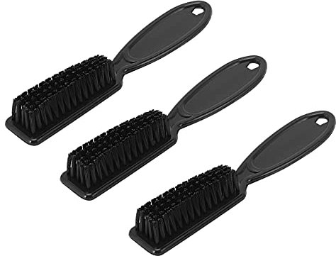 Clauyout 3 StüCke Verblassen Pinsel Kamm Schere Reinigungs BüRste Friseur Haut Verblassen Vintage ÖL Kopf Form Carving Reinigungs BüRste