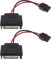 EMSea 2 STÜCKE SATA 15-Pin-Stecker auf SATA 6-Pin-Buchse Slimline-Stromadapterkabel für Disc-CD-DVD-Laufwerk Slimline-SATA-Festplatten 98 Mm