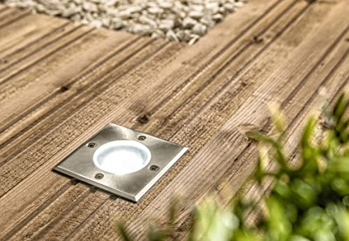 CGC Lighting Extra Large Beta Square Inground GU10 Walkover Drive Way Recessed Floor Light Adjustable Angle