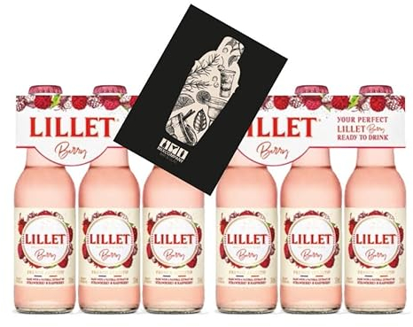 Lillet Berry 6er Set ready to drink 6x 200ml (10,3% vol) Lillet Wild Berry Strawberry Raspberry Mischgetränk- [Enthält Sulfite]