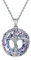Fryneauy Tree of Life Necklace S925 Sterling Silver Celtic Triskele Trinity Knot Viking Pendant Jewellery Crystal Gifts for Women Girls Mom