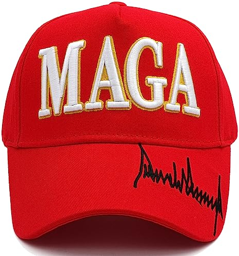 Trump 2024 Hat Donald Trump Hat Take America Back MAGA USA Stickerei Verstellbare Baseballkappe, Maga-rot, 7-7 5/8