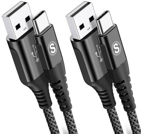 sweguard USB C Kabel 3.1A [2Stück 2m+3m]Schnellladung,USB C Nylon Ladekabel Samsung Schnellladekabel für i Phone 17 16 15 Pro Max,Ladekabel Samsung S22 S21 S20 S10 S26 S25 S24 S23,Note20,A71 A51,Pixel