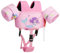 MoKo Kinder Schwimmflügel, Cartoon Schwimmweste mit Schultergurt Schwimmtraining Jacke Schwimmende Badeanzug Schwimm Zubehör mit Doppel Schnalle für Jungen Mädchen, Rosa Muschelmeerjungfrau