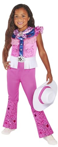 Rubie's Barbie Cowgirl Kinderkostüm, Kinderkostüm, Mädchen, Rosa, 9–10 Jahre Halloween
