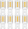 Brantoo G9 LED Light Bulbs 2W 2.5W Equivalent to 15W 20W 25W 28W 33W Halogen Bulbs, Warm White 2700K, CRI>85, G9 Socket Energy Saving Led Lamp, No Flicker, Non-Dimmable, AC 220-240V, 8 Pack