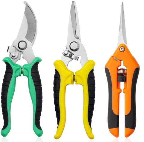 Garden Pruning Shears 3 Pack Gardening Shears Garden Scissors Stainless Steel Plant Flower Scissors Clippers Pruning Shears tijeras de jardinería