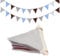 Wimpelkette, Girlande Wimpel Deko Stoff Baumwolle, Mehrfarbig Dreieck Flaggen, Wimpeln Farbenfroh Kinderzimmer, Banner für Geburtstag/Party/Hochzeit/Indoor/Outdoor (2.5m, 5 Farben)