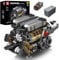 Mould King 10131 MOC Technik （W16） Zwei eng Gestellte V8-Motoren kombiniert -Blockbausatz Technologie Klemmbausteine Bausatz Enthält Motor und Batteriekasten Vier Turbolader (952 PCS+)