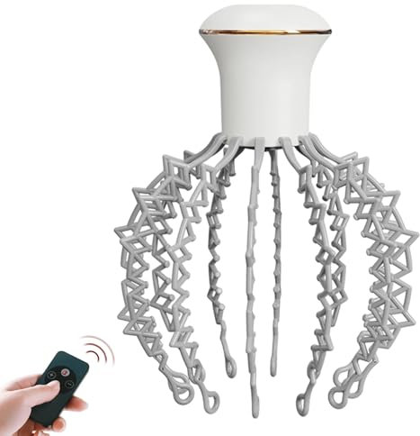 Rascador de cabeza eléctrico, masajeador de cuero cabelludo con rascador de cabeza - Masajeador de cabeza con dedos de 6 modos | Batería Recargable 500 MAh Eléctrica Silencio Masaje Del Cuero Cabellud
