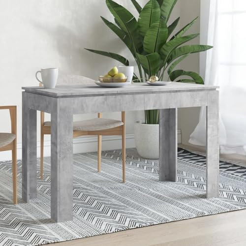 Somanki Mesa de Comedor, Mesa Cocina, Mesas Decomedor, Mesas Salón Comedor, Cocina Muebles, de aglomerado Gris hormigón 120x60x76 cm