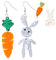 Ostern Ohrringe 2 Paare Hasen Ohrringe Karotten Osterohrringe Osterhase Ohrstecker Oster Schmuck Oster Hase Geschenk Easter Gifts Bunt Tiere Ohrstecker Damen Mädchen